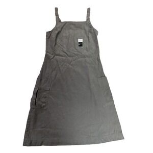 Vintage EDC by Esprit Cargo Pinafore Dress Grey Y2K Utility Gorpcore Mini M